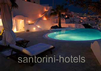 Pearls Resident  Santorini Pool By Night